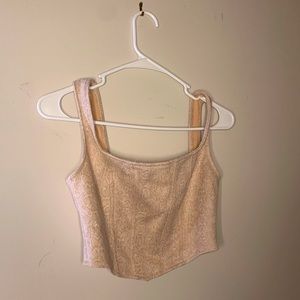 Vestique faux snakeskin top